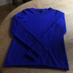 JCREW crew neck cashmere sweater. Royal blue size medium